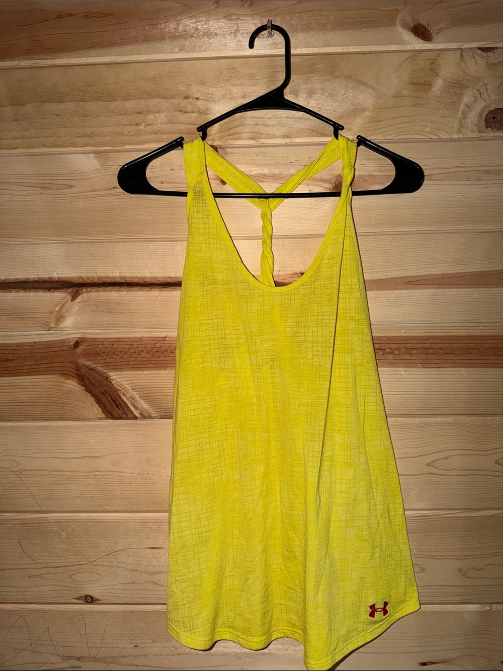 Under Armour Yellow Racerback Braided Tank